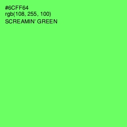 #6CFF64 - Screamin' Green Color Image